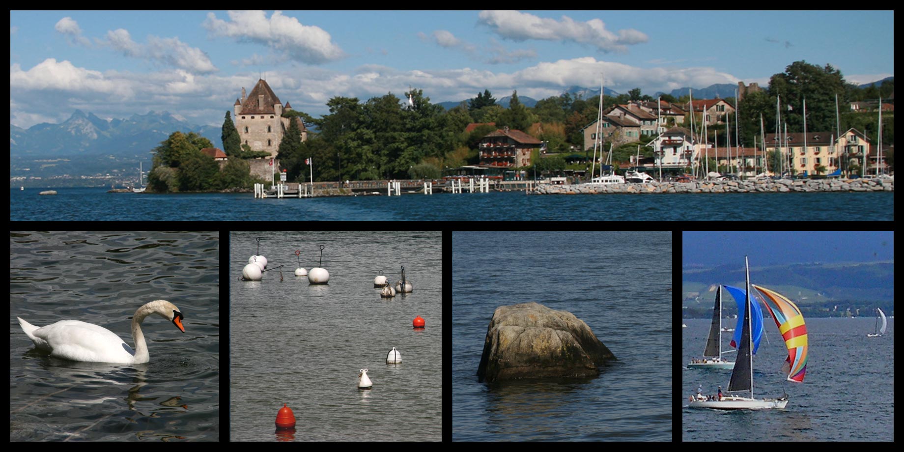 Lake Geneva in Yvoire (France).