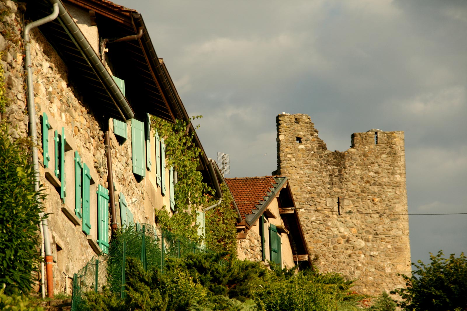 Some houses were built into the ramparts of Yvoire.